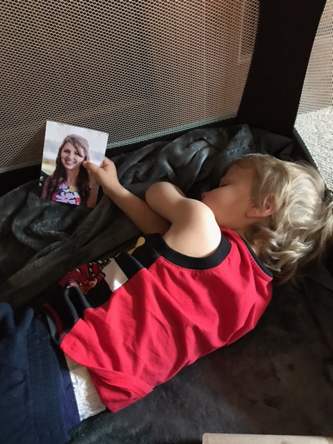 Judah 3yrs old 2017 with pic of Wendy.JPG